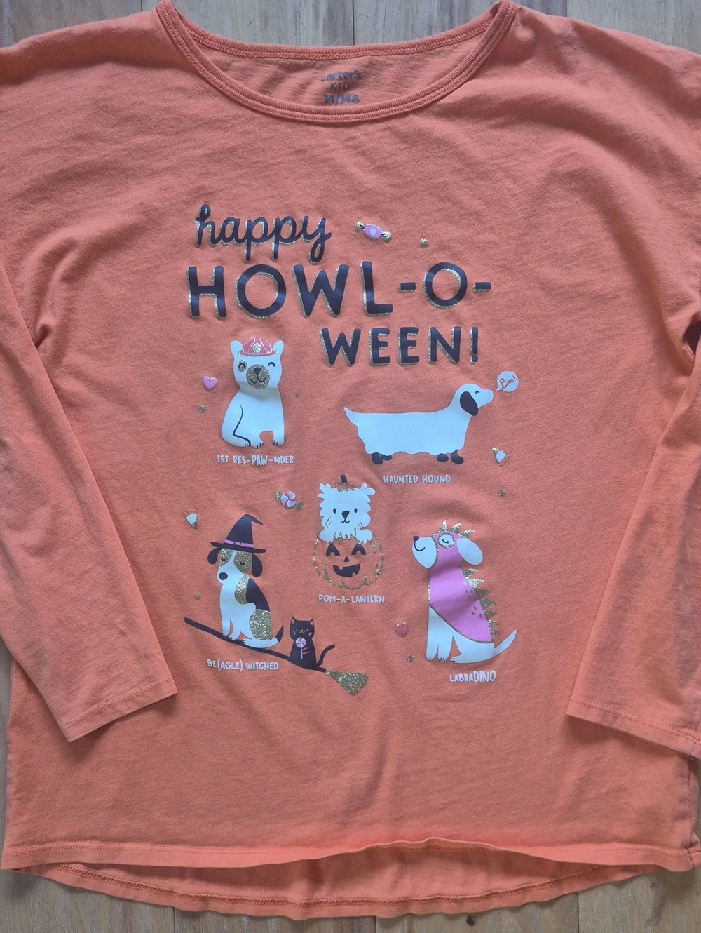 Carter's Orange 'Happy Howl-O-Ween' Long-Sleeve Tee